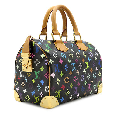 ルイヴィトン LOUIS VUITTON スピーディ30 M92642 ノワール モノグラムマルチカラー ハンドバッグ ゴールド金具 ボストン ブラック