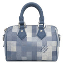 ルイヴィトン LOUIS VUITTON スピーディ バンドリエール 18 M29050 インディゴブルー レザー ダモフラージュキャンバス 2WAYバッグ マットシルバー金具 新品 未使用