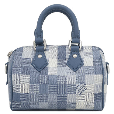 ルイヴィトン LOUIS VUITTON スピーディ バンドリエール 18 M29050 インディゴブルー レザー ダモフラージュキャンバス 2WAYバッグ マットシルバー金具 新品 未使用