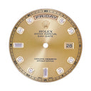 ロレックス ROLEX 純正 デイデイト 118238A用 ダイアル シャンパンゴールド ステンレススチール 純正ダイヤモンド 腕時計パーツ ダイヤインデックス 文字盤 三針 カレンダーディスク シャンパンゴールド