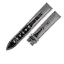 ショパール CHOPARD 純正 クロコバンド ブラック クロコダイル 腕時計パーツ 未使用 クロコダイル 替え ベルト バンド ストラップ 15ｍｍ ブラック 黒
