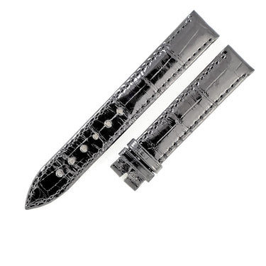 ショパール CHOPARD 純正 クロコバンド ブラック クロコダイル 腕時計パーツ 未使用 クロコダイル 替え ベルト バンド ストラップ 15ｍｍ ブラック 黒