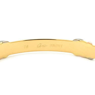 カルティエ Cartier トリニティ バングル イエローゴールド×ピンクゴールド×ホワイトゴールド K18YG #16 ブレスレット Au750 18K 18金 3カラー