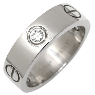 カルティエ Cartier ラブリング ハーフダイヤ B4032400 ホワイトゴールド K18WG ダイヤモンド #51(JP11) リング 指輪 クラシックモデル LOVE Ring 750 18K 3粒 3石 11号