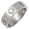 カルティエ Cartier ラブリング ハーフダイヤ B4032400 ホワイトゴールド K18WG ダイヤモンド #51(JP11) リング 指輪 クラシックモデル LOVE Ring 750 18K 3粒 3石 11号