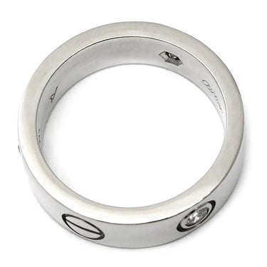カルティエ Cartier ラブリング ハーフダイヤ B4032400 ホワイトゴールド K18WG ダイヤモンド #51(JP11) リング 指輪 クラシックモデル LOVE Ring 750 18K 3粒 3石 11号