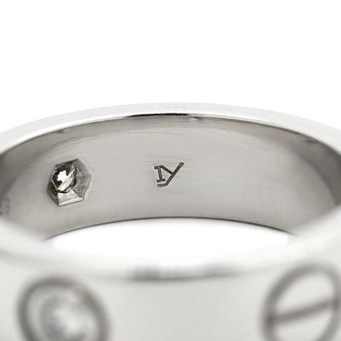 カルティエ Cartier ラブリング ハーフダイヤ B4032400 ホワイトゴールド K18WG ダイヤモンド #51(JP11) リング 指輪 クラシックモデル LOVE Ring 750 18K 3粒 3石 11号