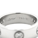 カルティエ Cartier ラブリング ハーフダイヤ B4032400 ホワイトゴールド K18WG ダイヤモンド #51(JP11) リング 指輪 クラシックモデル LOVE Ring 750 18K 3粒 3石 11号