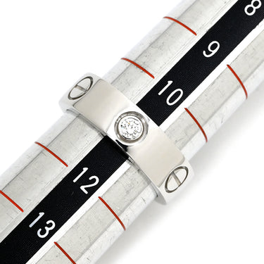 カルティエ Cartier ラブリング ハーフダイヤ B4032400 ホワイトゴールド K18WG ダイヤモンド #51(JP11) リング 指輪 クラシックモデル LOVE Ring 750 18K 3粒 3石 11号