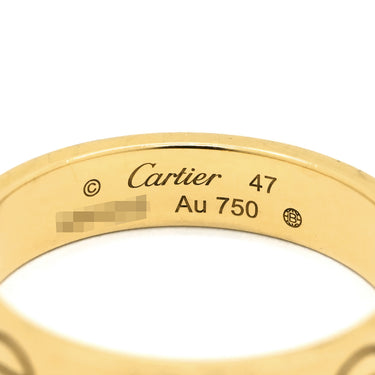 カルティエ Cartier ラブリング B4085000 イエローゴールド K18YG #47 リング 指輪 SM スモールモデル LOVE Ring Au750 18K 7号