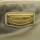 ミュウミュウ MIU MIU ヴィッテロ シャイン トート RN0928 ベージュ レザー 2WAYバッグ ゴールド金具 ハンドバッグ ショルダー