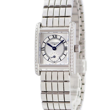 腕時計 ロンジン LONGINES ドルチェヴィータ ミニ L5.200.0.75.6 クオーツ レディース 純正ダイヤ ローマン バー スモールセコンド