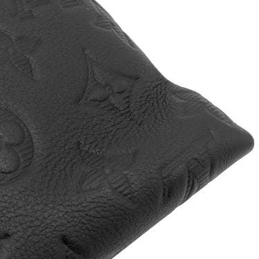 ルイヴィトン LOUIS VUITTON ポシェット トゥ ゴー M81570 ブラック レザー モノグラムシャドウレザー クラッチバッグ マットブラック金具 セカンドバッグ