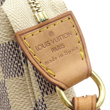 ルイヴィトン LOUIS VUITTON ポシェット アクセソワール N51986 ダミエアズール ダミエアズールキャンバス アクセサリーポーチ ゴールド金具 ハンドバッグ