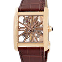 腕時計 カルティエ Cartier タンク MC W5310040 手巻き メンズ K18PG無垢 ピンクゴールド スケルトン ローマン バー スクエア