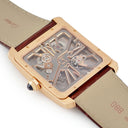 腕時計 カルティエ Cartier タンク MC W5310040 手巻き メンズ K18PG無垢 ピンクゴールド スケルトン ローマン バー スクエア