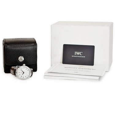 腕時計 IWC IWC ダ ヴィンチ オートマティック 36 IW458308 自動巻き メンズ 純正ダイヤ シルバー アラビア デイト