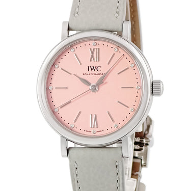 腕時計 IWC IWC ポートフィノ オートマティック 34 IW357417 自動巻き レディース 純正ダイヤ ピンク バー ローマン