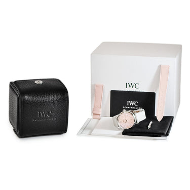 腕時計 IWC IWC ポートフィノ オートマティック 34 IW357417 自動巻き レディース 純正ダイヤ ピンク バー ローマン