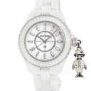 腕時計 シャネル CHANEL J12 マドモアゼル アクテ II 33mm H6478 クオーツ レディース K18WG×セラミック 純正ダイヤ 白 限定