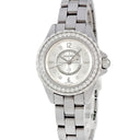 腕時計 シャネル CHANEL J12 クロマティック H3402 クオーツ レディース 純正ダイヤ チタンセラミック シルバー サンレイ
