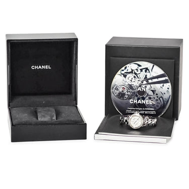 腕時計 シャネル CHANEL J12 クロマティック H3402 クオーツ レディース 純正ダイヤ チタンセラミック シルバー サンレイ