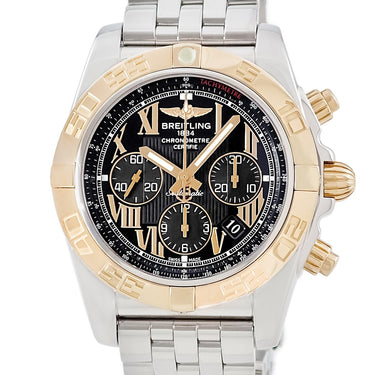 腕時計 ブライトリング BREITLING クロノマット 44 CB0110 CB011012/B957 自動巻き メンズ K18RG×SS コンビ 逆回転防止ベゼル デイト