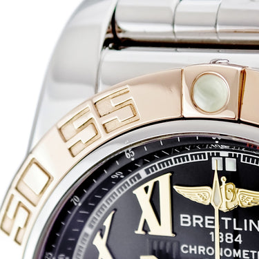 腕時計 ブライトリング BREITLING クロノマット 44 CB0110 CB011012/B957 自動巻き メンズ K18RG×SS コンビ 逆回転防止ベゼル デイト