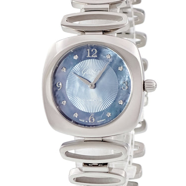 腕時計 グラスヒュッテ オリジナル GLASHUTTE ORIGINAL パボニーナ 1-03-02-06-12-14 クオーツ レディース 純正ダイヤ ブルー シェル アラビア