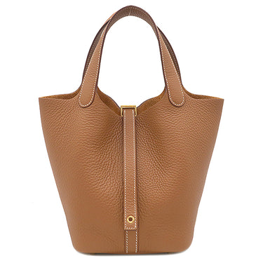 エルメス HERMES ピコタンロック 18 PM ゴールド トリヨンクレマンス ハンドバッグ ゴールド金具 新品 未使用 茶 2026年製