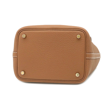 エルメス HERMES ピコタンロック 18 PM ゴールド トリヨンクレマンス ハンドバッグ ゴールド金具 新品 未使用 茶 2026年製
