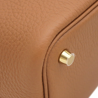 エルメス HERMES ピコタンロック 18 PM ゴールド トリヨンクレマンス ハンドバッグ ゴールド金具 新品 未使用 茶 2026年製