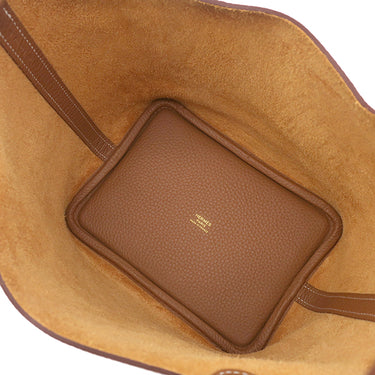 エルメス HERMES ピコタンロック 18 PM ゴールド トリヨンクレマンス ハンドバッグ ゴールド金具 新品 未使用 茶 2026年製