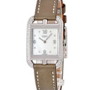 腕時計 エルメス HERMES ケープコッド PM CC1.232 CC1.232.290/SW18-I クオーツ レディース 純正ダイヤ ホワイト シェル スクエア