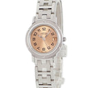 腕時計 エルメス HERMES クリッパー CL4.210 CL4.210.431/3758 クオーツ レディース サーモン ピンク オレンジ デイト アラビア