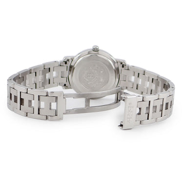 腕時計 エルメス HERMES クリッパー CL4.210 CL4.210.431/3758 クオーツ レディース サーモン ピンク オレンジ デイト アラビア