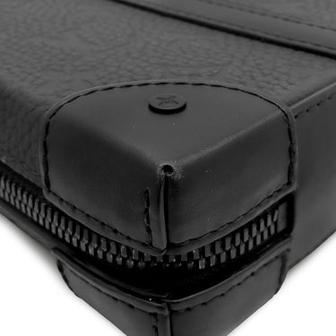 ルイヴィトン LOUIS VUITTON ソフトトランク ウォレット M80224 ブラック レザー トリヨンレザー ショルダーバッグ マットブラック金具 ラウンドファスナー