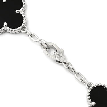 ヴァンクリーフアーペル Van Cleef & Arpels ヴィンテージ アルハンブラ 5モチーフ ダイヤ VCARP2R900 ブラック×ホワイトゴールド K18WG オニキス ダイヤモンド ブレスレット 750WG 18K