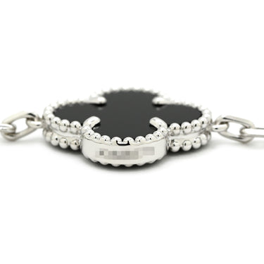 ヴァンクリーフアーペル Van Cleef & Arpels ヴィンテージ アルハンブラ 5モチーフ ダイヤ VCARP2R900 ブラック×ホワイトゴールド K18WG オニキス ダイヤモンド ブレスレット 750WG 18K