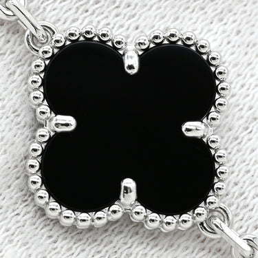 ヴァンクリーフアーペル Van Cleef & Arpels ヴィンテージ アルハンブラ 5モチーフ ダイヤ VCARP2R900 ブラック×ホワイトゴールド K18WG オニキス ダイヤモンド ブレスレット 750WG 18K
