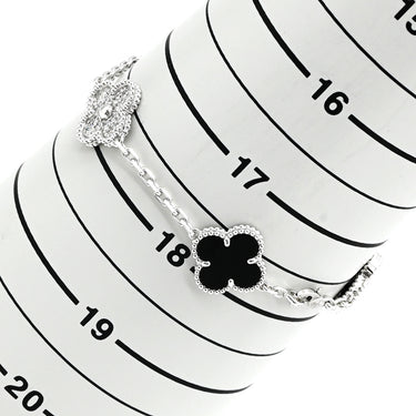 ヴァンクリーフアーペル Van Cleef & Arpels ヴィンテージ アルハンブラ 5モチーフ ダイヤ VCARP2R900 ブラック×ホワイトゴールド K18WG オニキス ダイヤモンド ブレスレット 750WG 18K