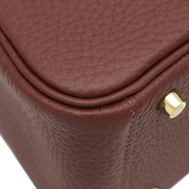エルメス HERMES リンディ2 ミニ 20 テール トリヨンクレマンス ショルダーバッグ ゴールド金具 新品 未使用 赤茶 2026年製
