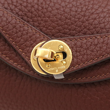 エルメス HERMES リンディ2 ミニ 20 テール トリヨンクレマンス ショルダーバッグ ゴールド金具 新品 未使用 赤茶 2026年製