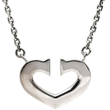 カルティエ Cartier Ｃハート ホワイトゴールド K18WG ネックレス 18金 18K 750WG