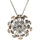 キメント CHIMENTO フラワーモチーフ ダイヤ ペンダント ピンクゴールド×ホワイトゴールド K18PG K18WG ネックレス 18K 750 PG WG ドーム型