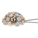 キメント CHIMENTO フラワーモチーフ ダイヤ ペンダント ピンクゴールド×ホワイトゴールド K18PG K18WG ネックレス 18K 750 PG WG ドーム型