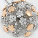 キメント CHIMENTO フラワーモチーフ ダイヤ ペンダント ピンクゴールド×ホワイトゴールド K18PG K18WG ネックレス 18K 750 PG WG ドーム型