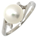ミキモト MIKIMOTO あこやパール 8.3mm パールホワイトXプラチナシルバー Pt900 パール リング 指輪 真珠 1粒 白 ラウンドシェイプ プラチナ900 17号
