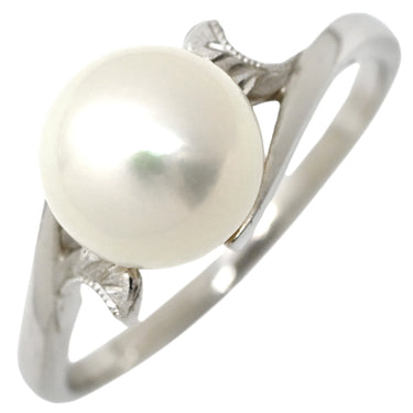 ミキモト MIKIMOTO あこやパール 8.3mm パールホワイトXプラチナシルバー Pt900 パール リング 指輪 真珠 1粒 白 ラウンドシェイプ プラチナ900 17号