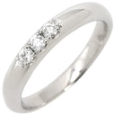 ミキモト MIKIMOTO ダイヤ 0.10ct バンドリング プラチナシルバー Pt950 ダイヤモンド リング 指輪 プラチナ 一文字 3Pダイヤ 甲丸 8号